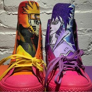 Naruto And Sasuke Converse High-Top Sneakers